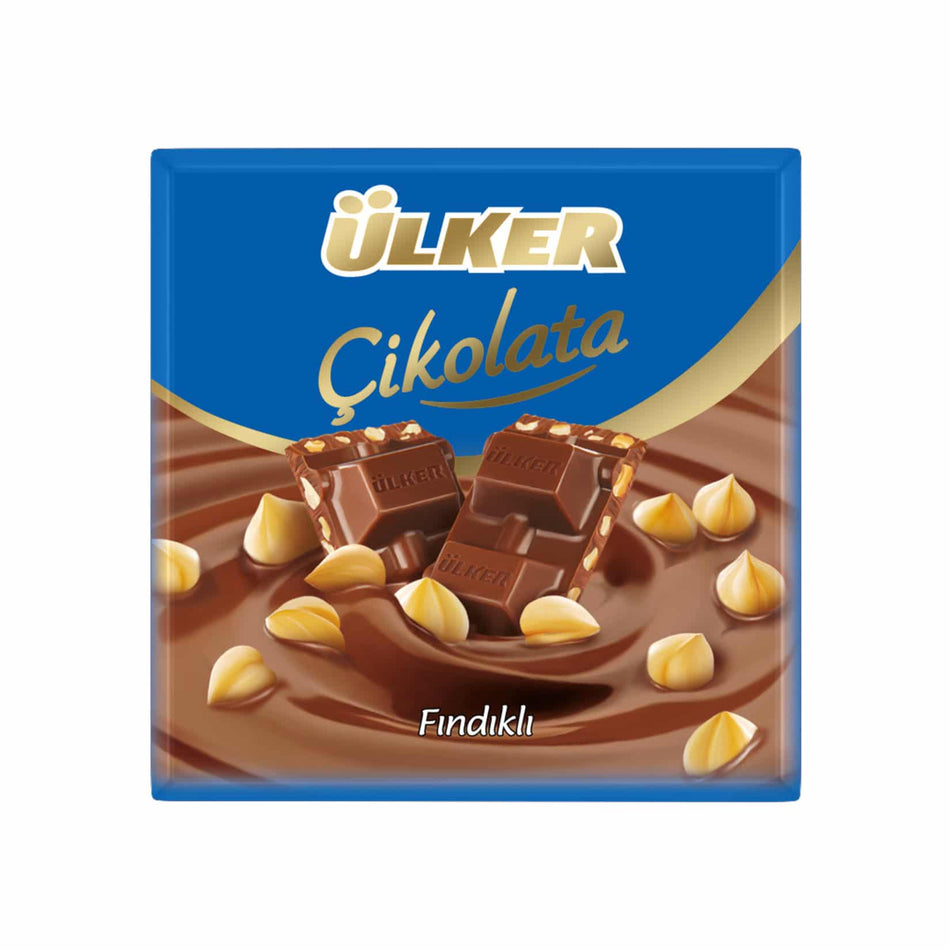 Ulker Milk Chocolate Bar with Hazelnuts, 65g – 2.30oz