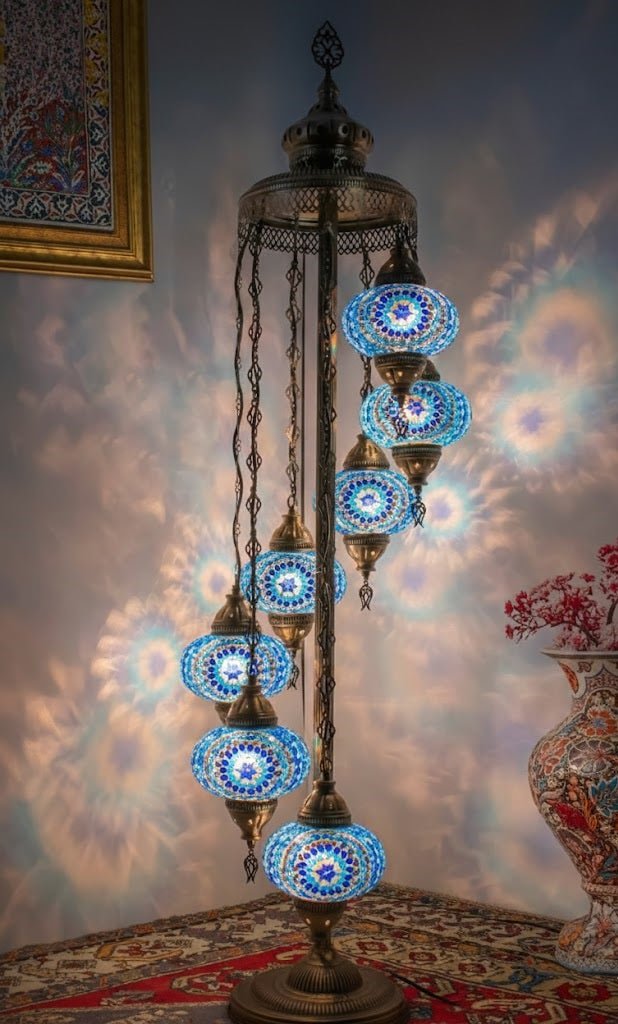 Turkish Mosaic Floor Lamp – 7 Globe - MALLTURK