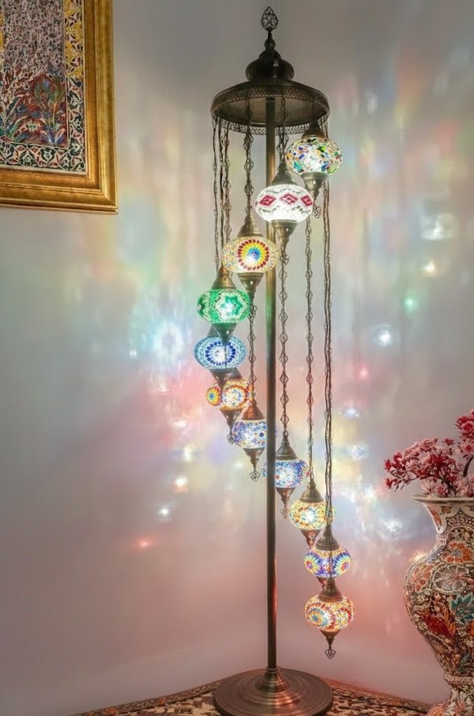 Turkish Mosaic Floor Lamp – 11 Globe - MALLTURK