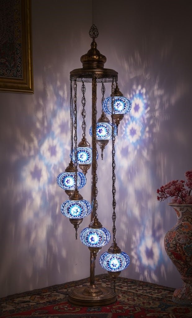 Turkish Mosaic Floor Lamp – 7 Globe - MALLTURK