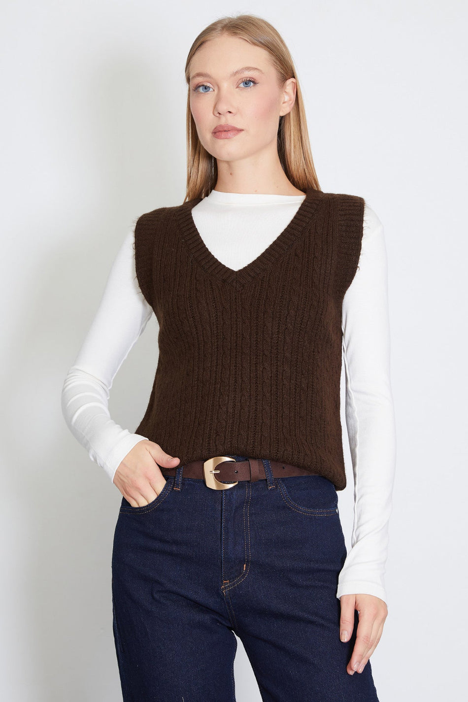 V-neck knit sweater - MALLTURK