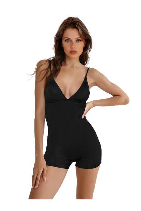 V-Neck Shorts Core Swimsuit Without Cup - MALLTURK