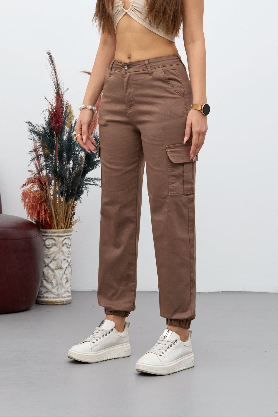 VİZON Kargo Cepli Gabardin Kumaş Pantolon - MALLTURK