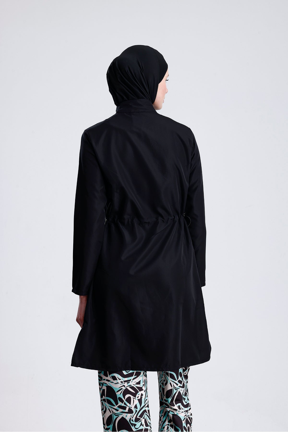 Water Repellent Parachute Full Covered Double Bonnet Hijab Swimsuit Set of 4 - MALLTURK
