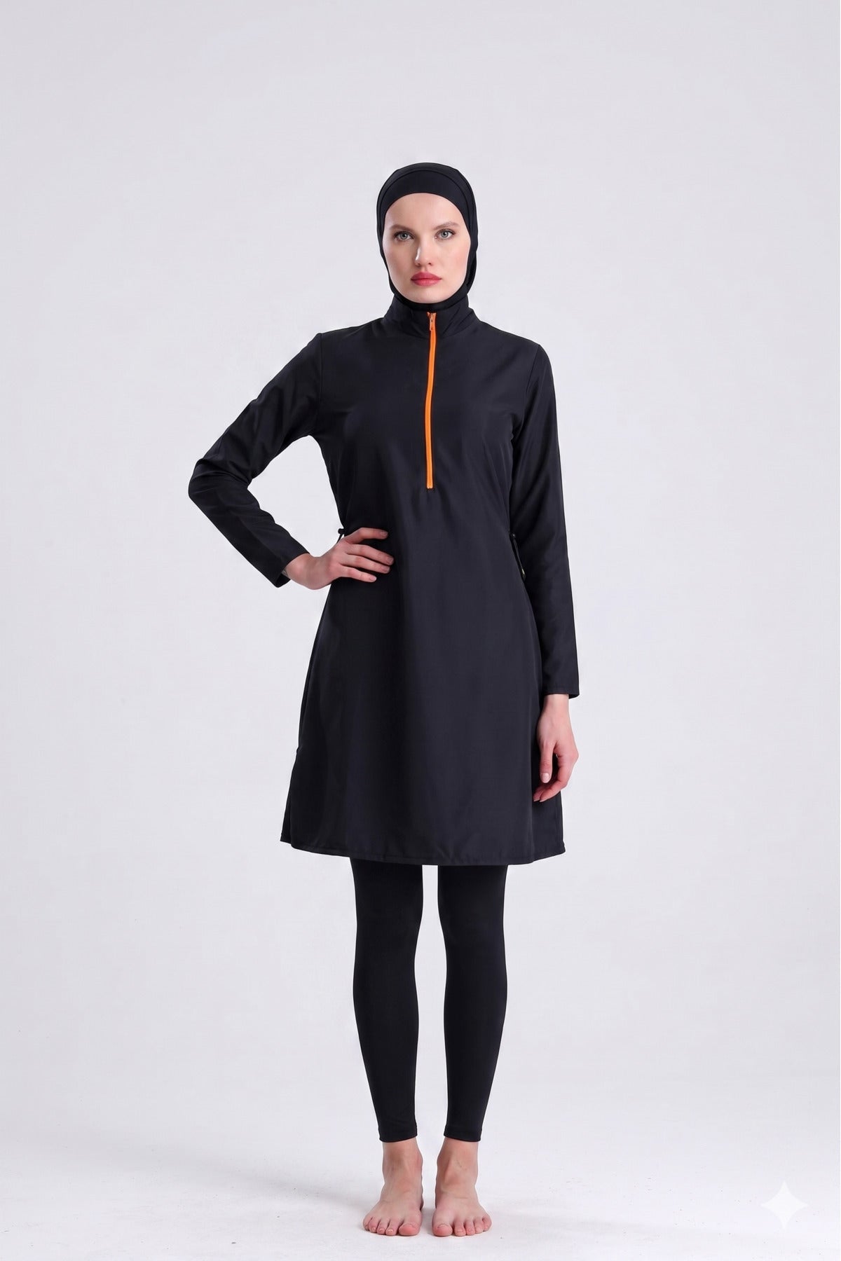 Water Repellent Parachute Fully Covered Double Boneli Hijab Swimsuit - MALLTURK