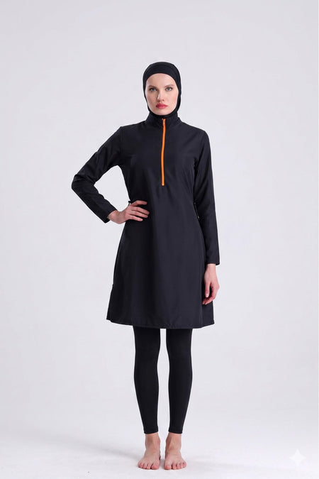 Water Repellent Parachute Fully Covered Double Boneli Hijab Swimsuit - MALLTURK