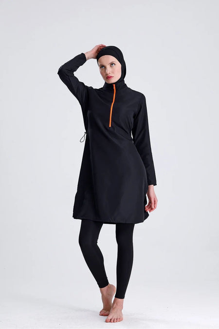 Water Repellent Parachute Fully Covered Double Boneli Hijab Swimsuit - MALLTURK