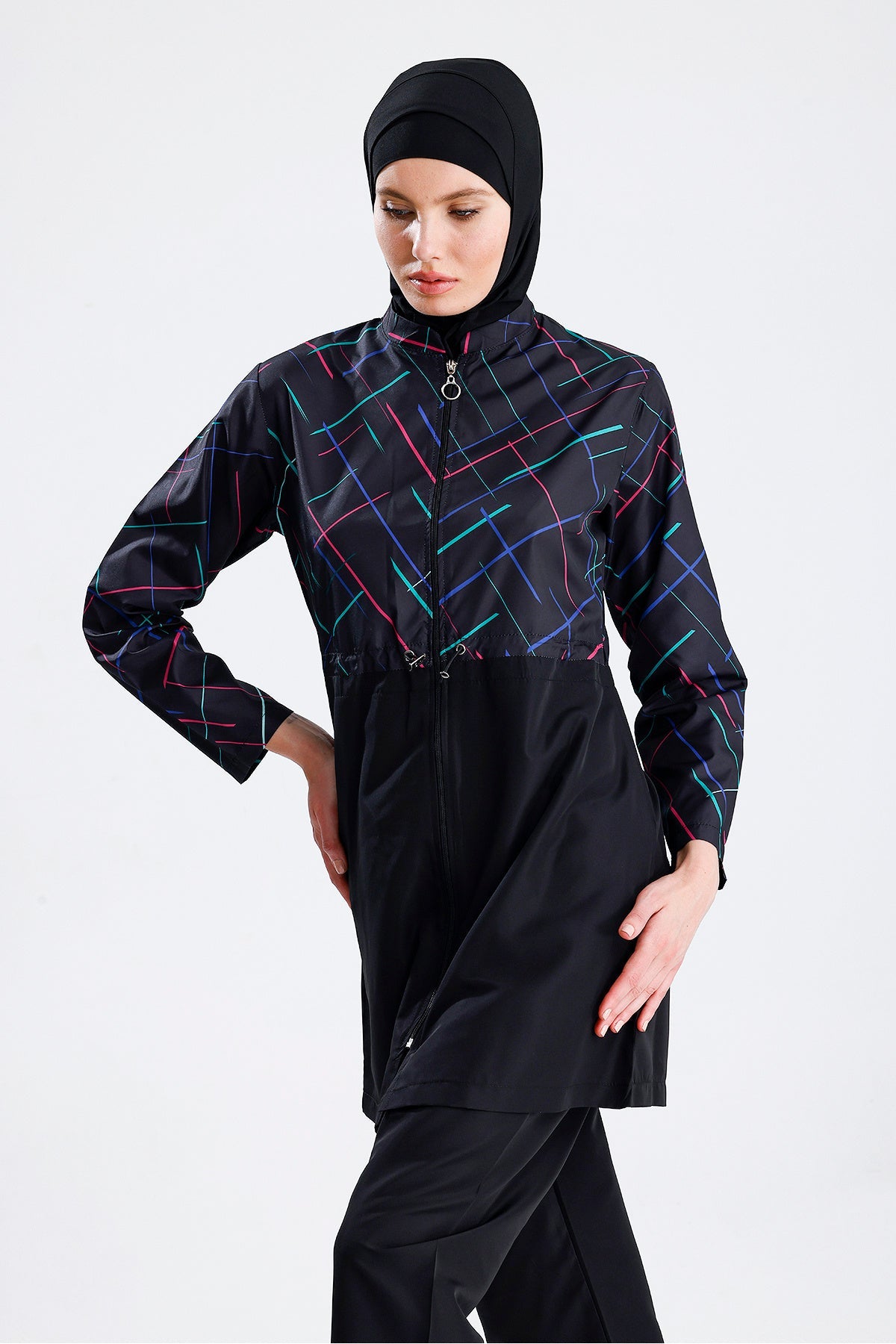 Water Repellent Parachute Hijab Swimsuit Light - MALLTURK