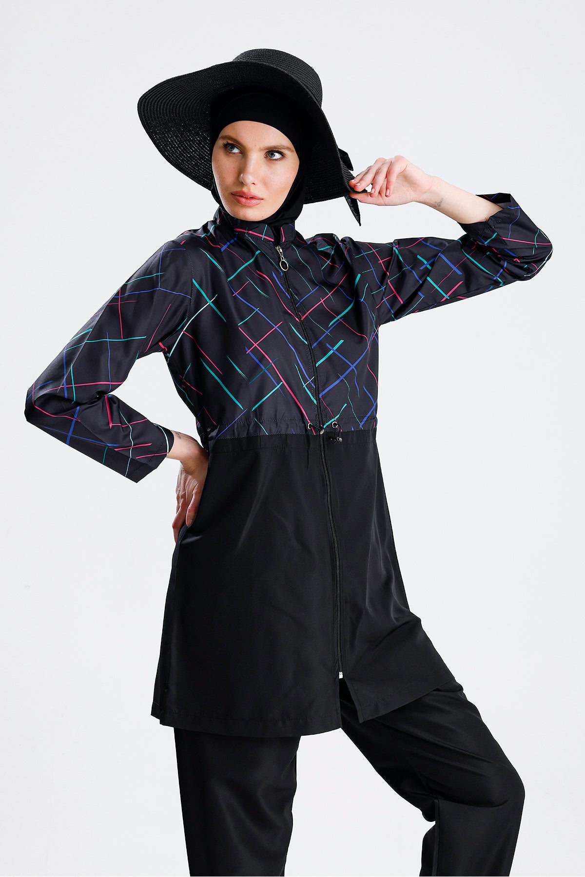 Water Repellent Parachute Hijab Swimsuit Light - MALLTURK
