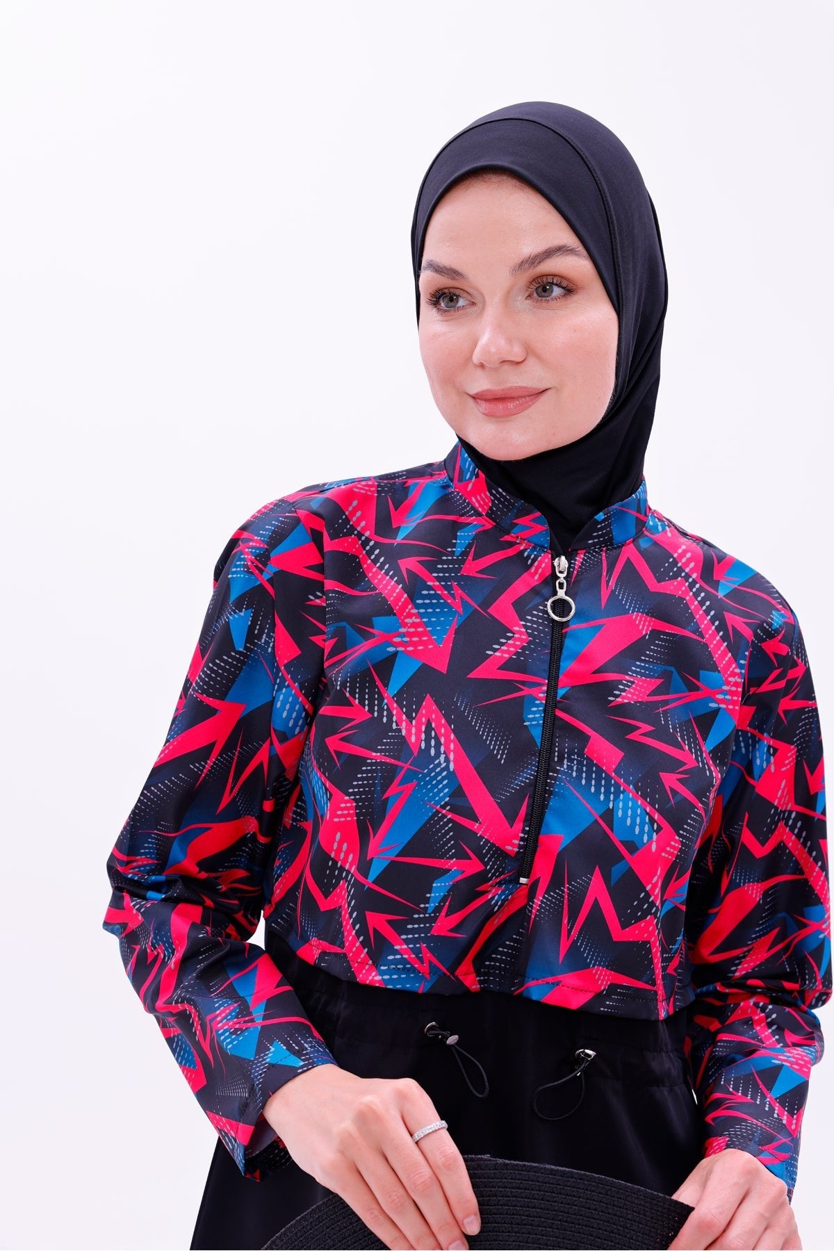 Water Repellent Parachute Hijab Swimsuit with Leggings and Double Boning - MALLTURK