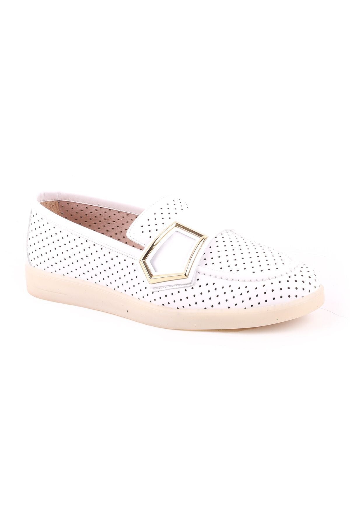 White L039.8713 Model Loafer Women's Shoes - MALLTURK