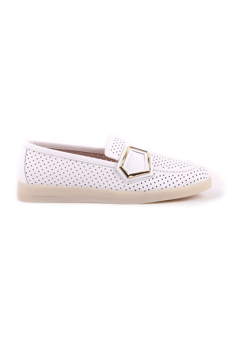White L039.8713 Model Loafer Women's Shoes - MALLTURK