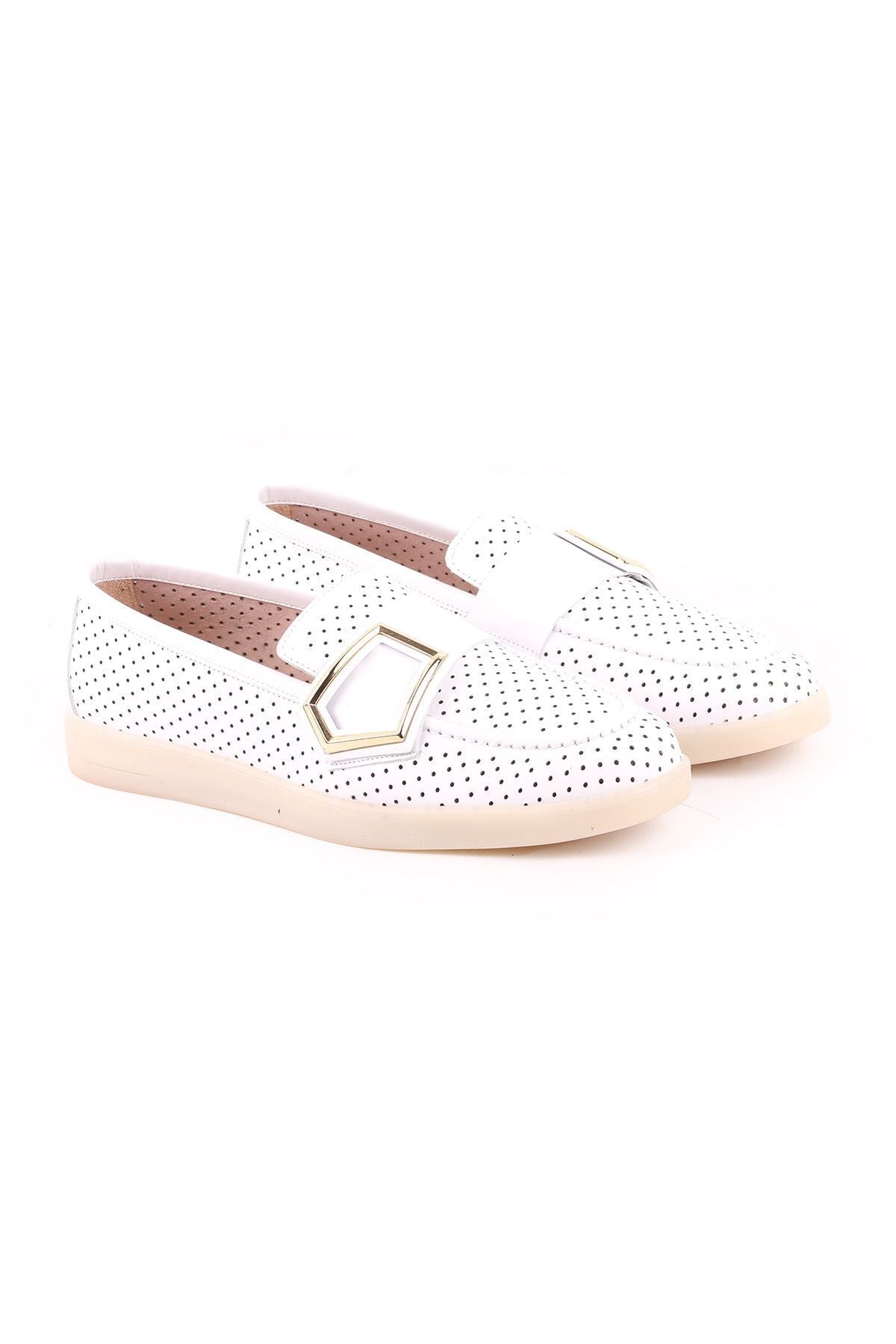 White L039.8713 Model Loafer Women's Shoes - MALLTURK