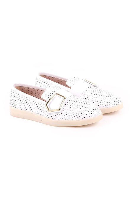 White L039.8713 Model Loafer Women's Shoes - MALLTURK