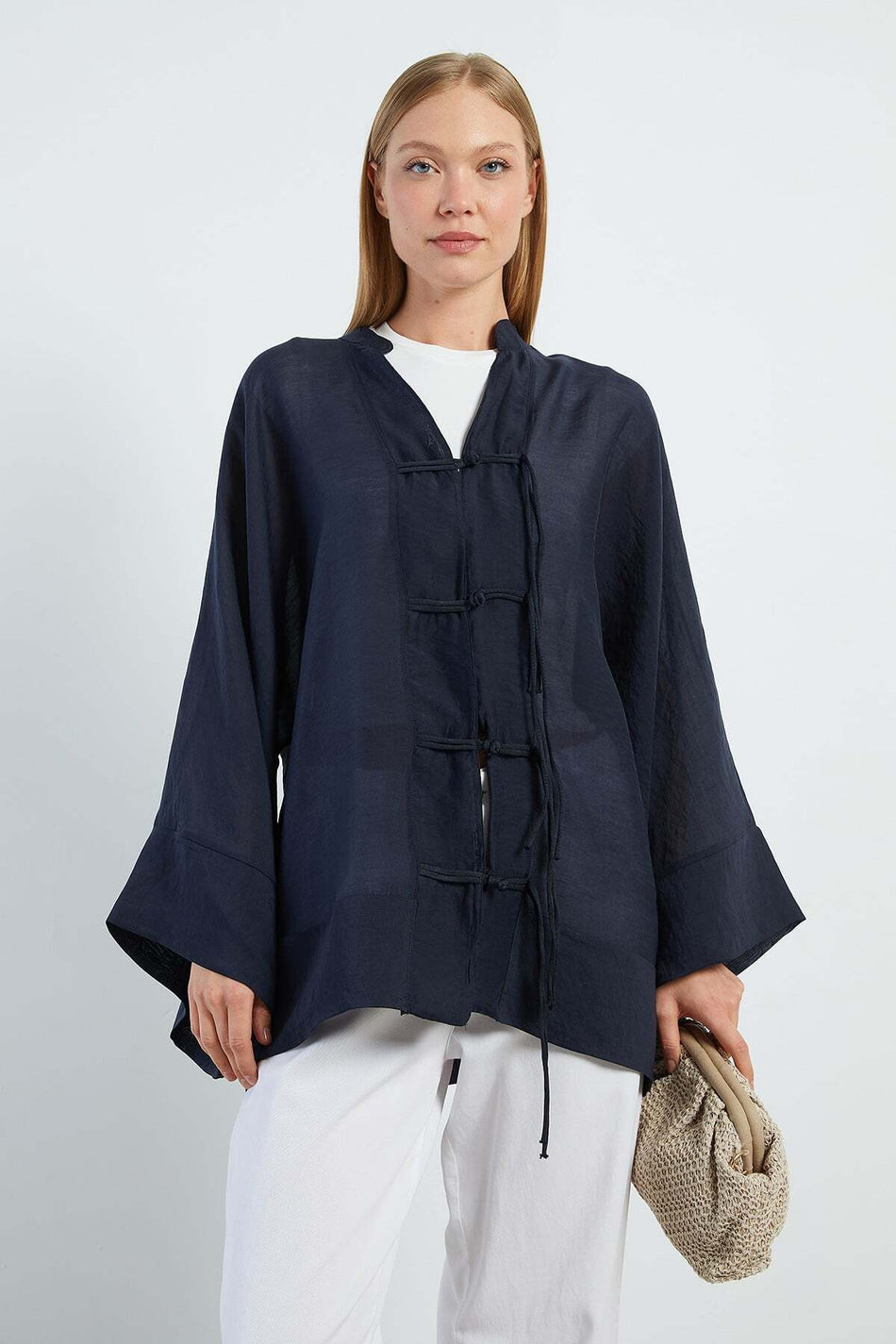 Wide Sleeve Oversize Transparent Kimono - MALLTURK