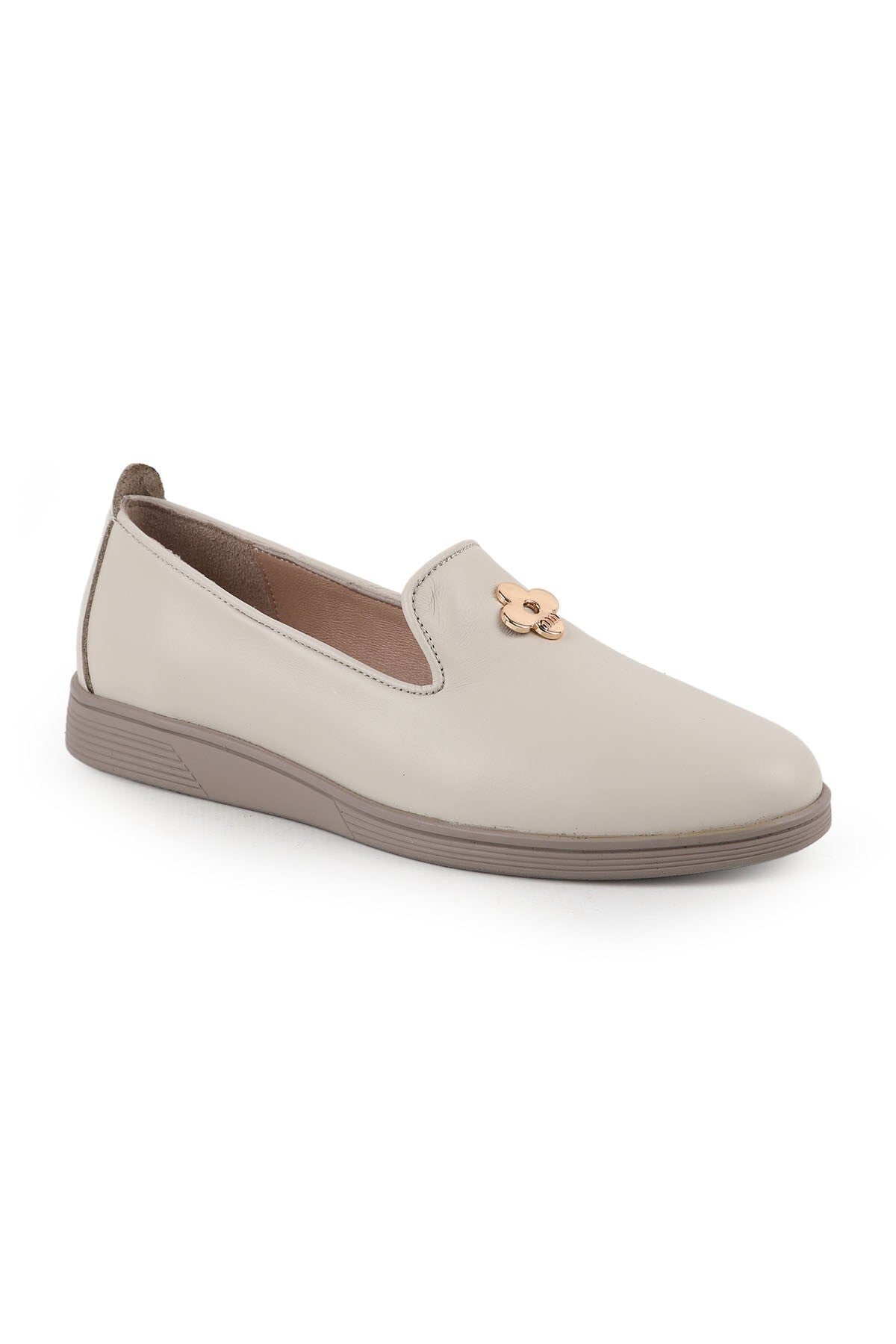 Women's Babet Flower Buckle Smooth Leather Daily Comfortable Shoes L061.538 - MALLTURK
