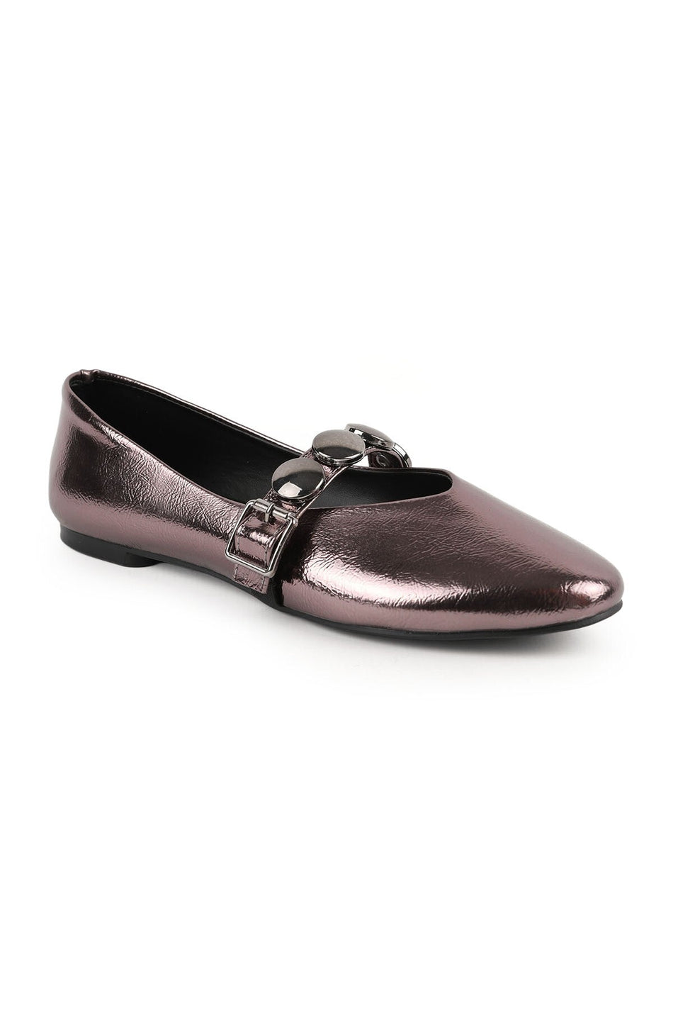 Women's Babet Mary Jane Metal Detailed Strapped Casual Mother Shoes Artificial Leather L080.102 - MALLTURK