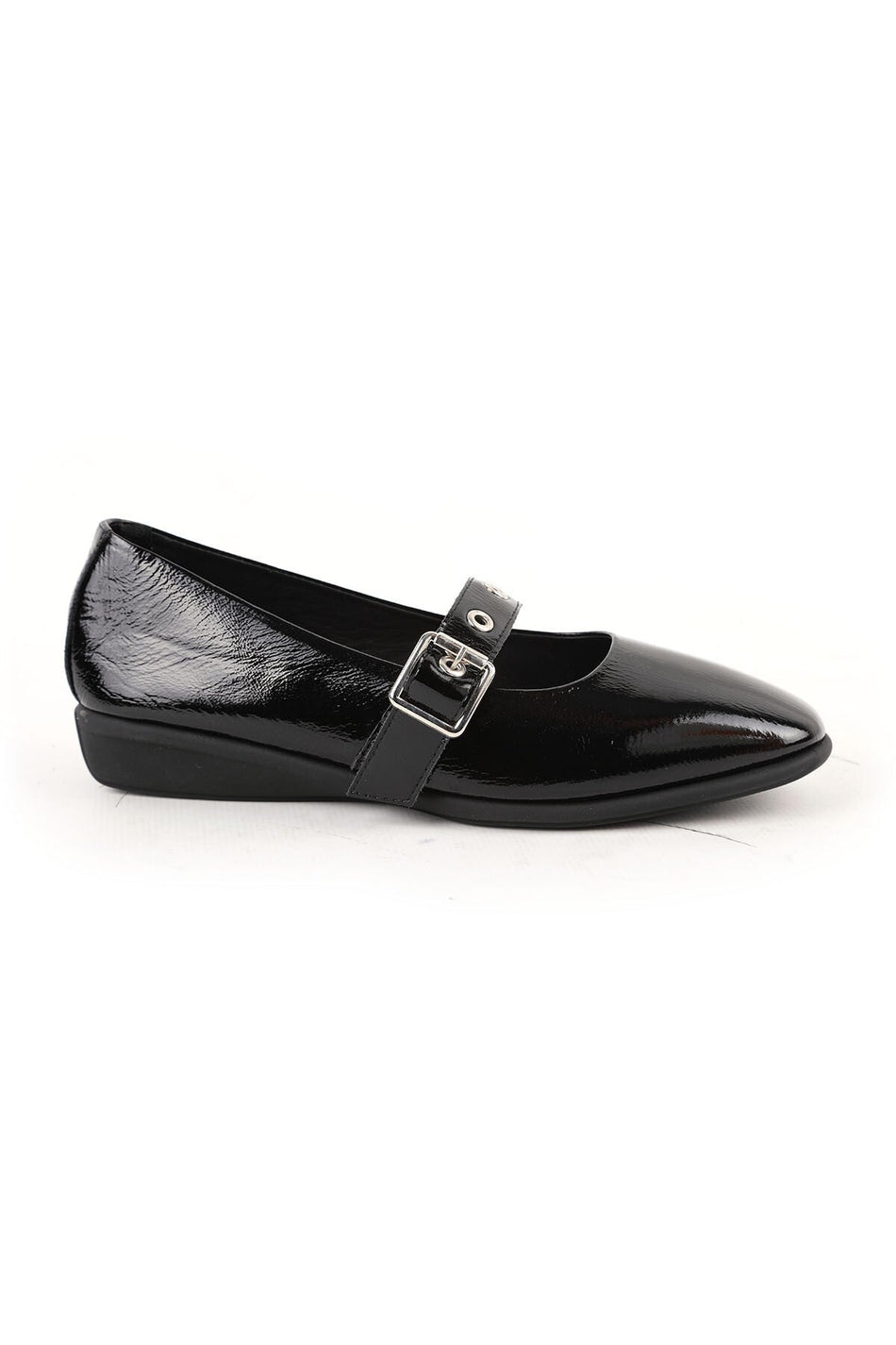 Women's Babet Mother Shoes Shiny Patent Leather Buckle Mary Jane L031.26142212 - MALLTURK