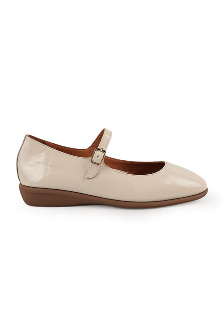 Women's Babet Mother Shoes Shiny Patent Leather Buckle Mary Jane L031.26142230 - MALLTURK
