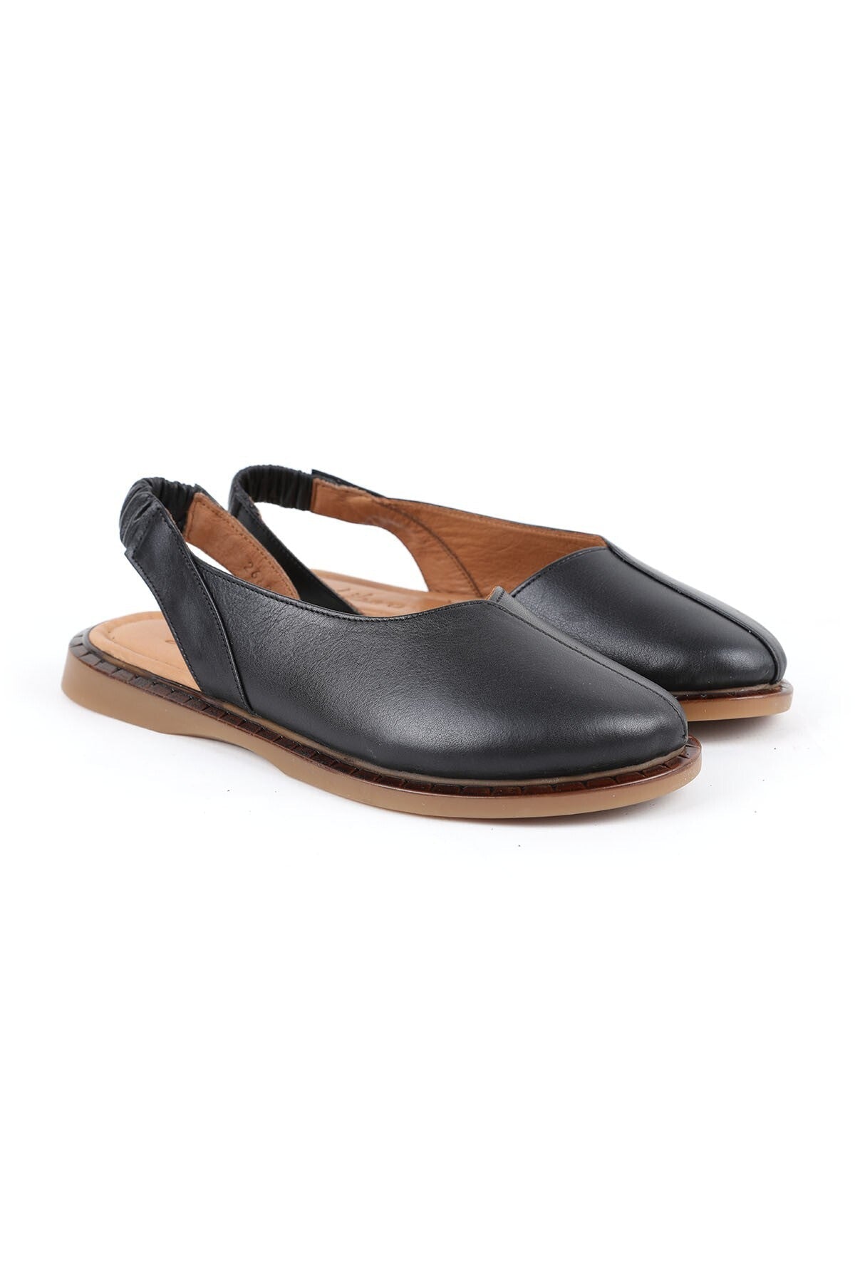 Women's Babet Sling-Back Daily Mother Shoes Wide Fit Antique Leather L082.26622 - MALLTURK