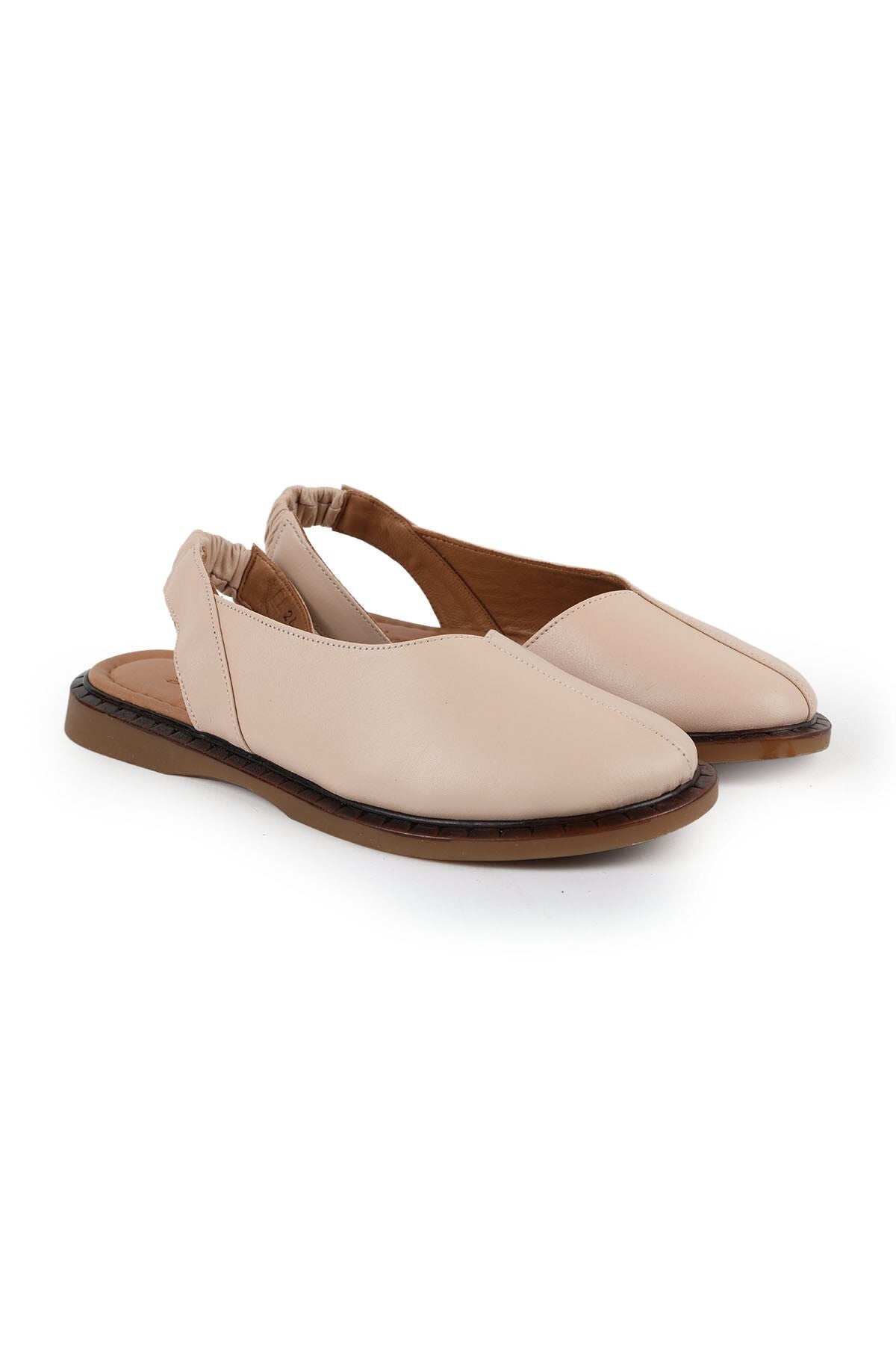 Women's Babet Sling-Back Daily Mother Shoes Wide Fit Antique Leather L082.26622 - MALLTURK