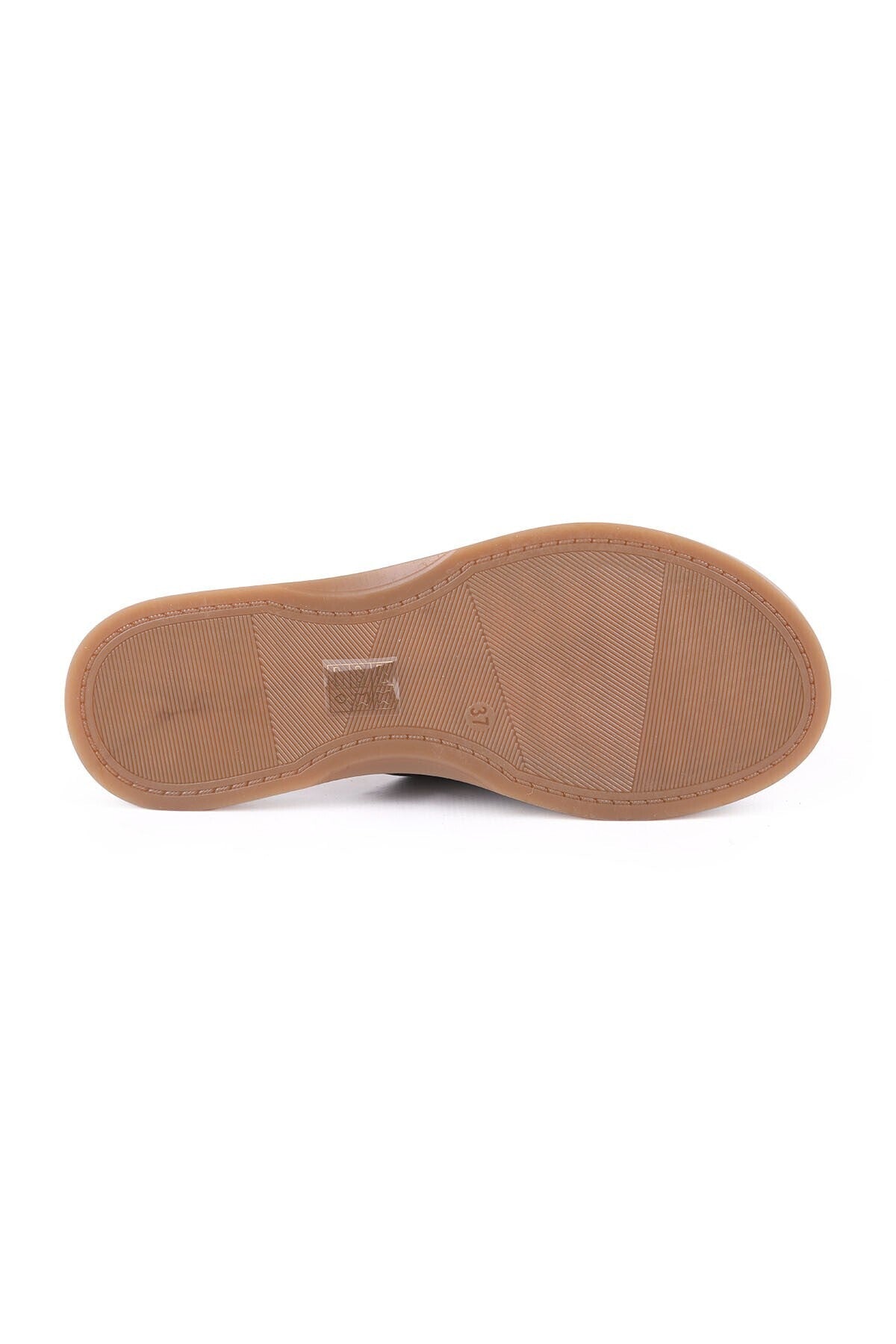 Women's Babet Slip-On Laser Cut Studded Antique Leather Mother Shoes L082.26683 - MALLTURK