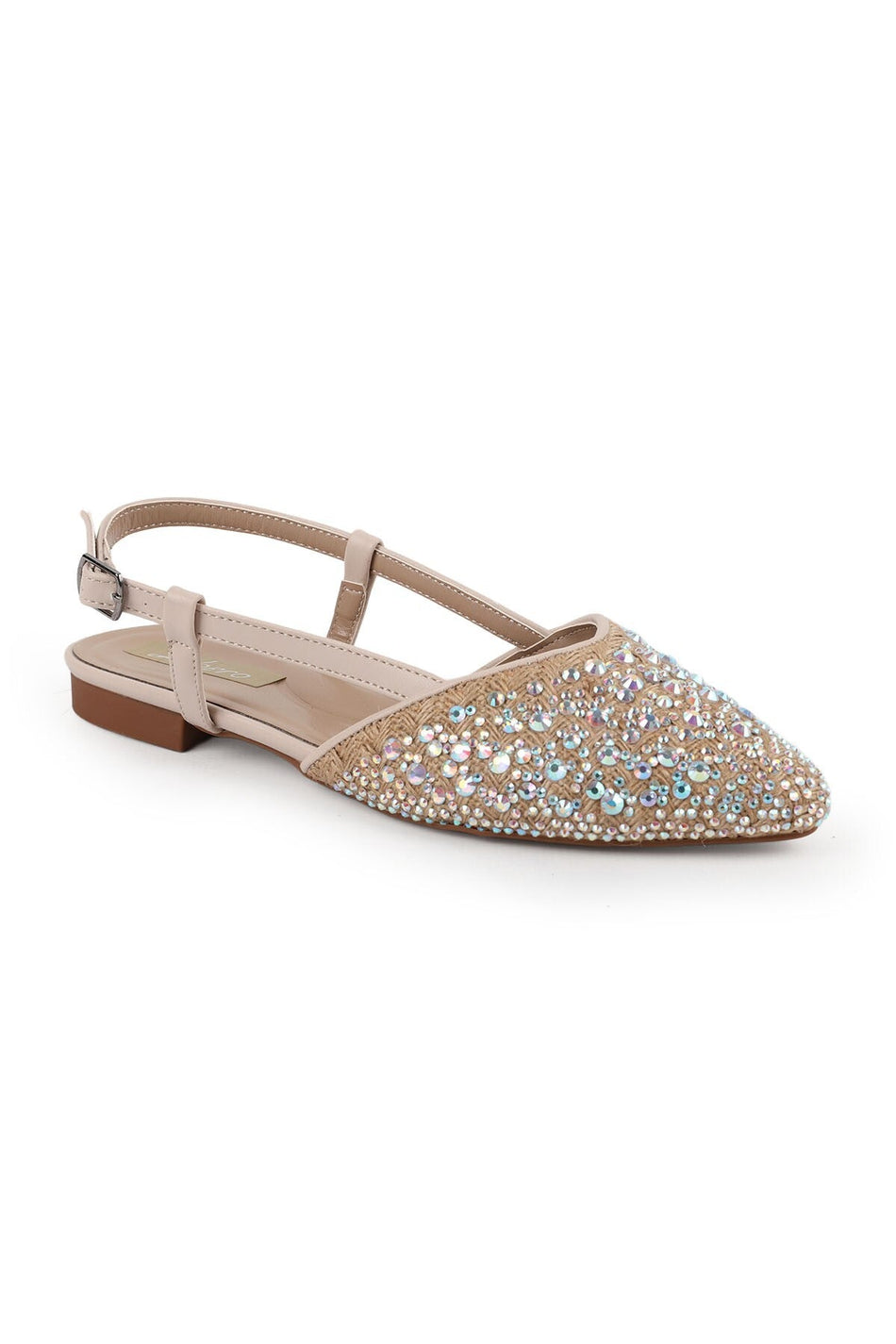 Women's Babet Stone Evening Dress Sling-Back Pointed Toe Linen L085.K618 - MALLTURK