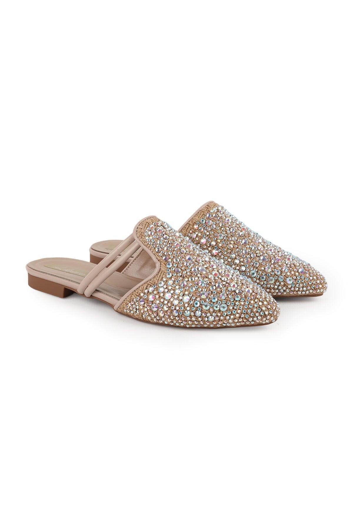 Women's Babet Stone Evening Dress Slip-On Pointed Toe Casual Linen L085.K614 - MALLTURK