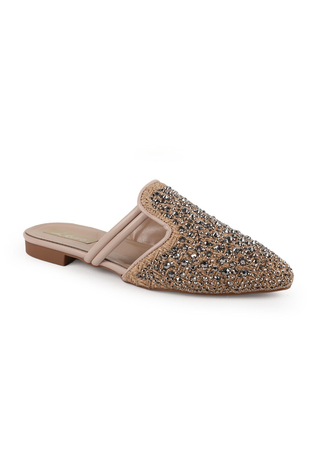 Women's Babet Stone Evening Dress Slip-On Pointed Toe Casual Linen L085.K614 - MALLTURK