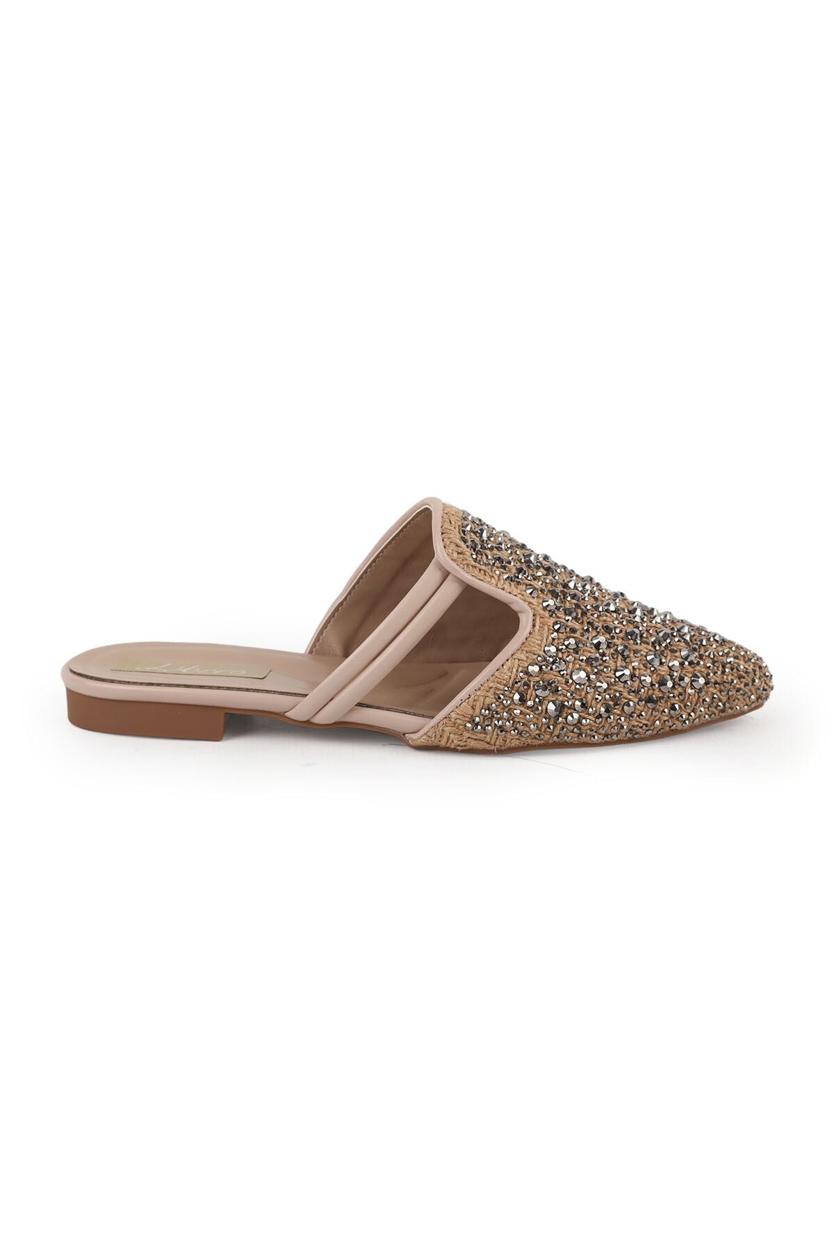 Women's Babet Stone Evening Dress Slip-On Pointed Toe Casual Linen L085.K614 - MALLTURK
