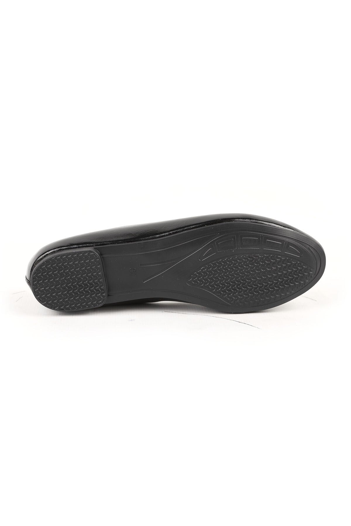 Women's Babet Stone Round Buckle Slip-On Patent Leather Mother's Shoes L080.148 - MALLTURK