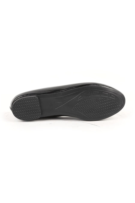 Women's Babet Stone Round Buckle Slip-On Patent Leather Mother's Shoes L080.148 - MALLTURK