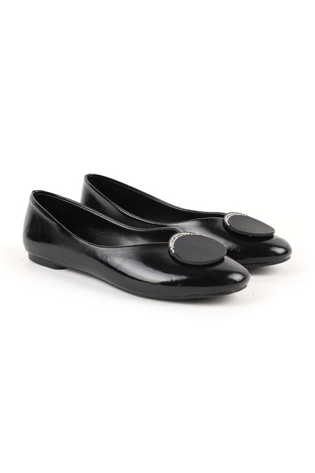 Women's Babet Stone Round Buckle Slip-On Patent Leather Mother's Shoes L080.148 - MALLTURK