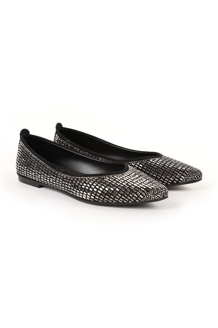 Women's Babet Stone Sparkling Evening Dress Slip-On Black L080.84 - MALLTURK