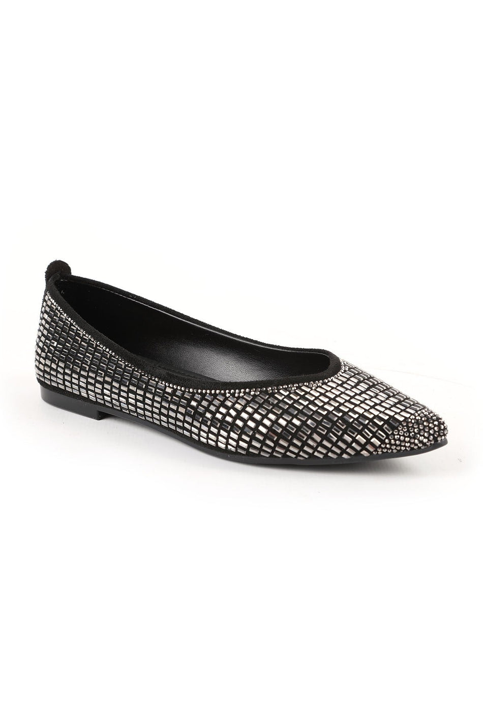 Women's Babet Stone Sparkling Evening Dress Slip-On Black L080.84 - MALLTURK