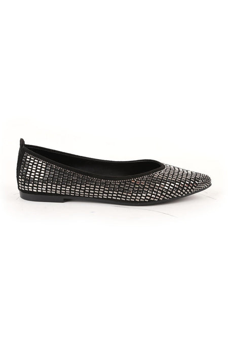 Women's Babet Stone Sparkling Evening Dress Slip-On Black L080.84 - MALLTURK