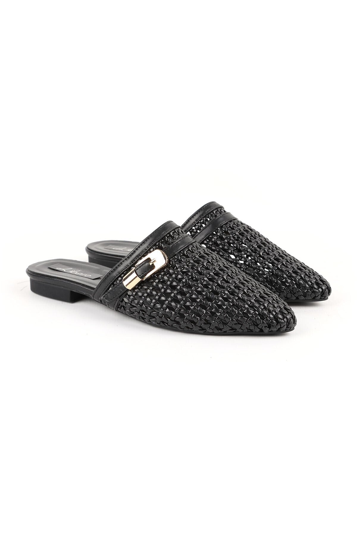 Women's Ballerinas Classic Slip-On Pointed Toe Knitted Buckle Casual L085.K691 - MALLTURK