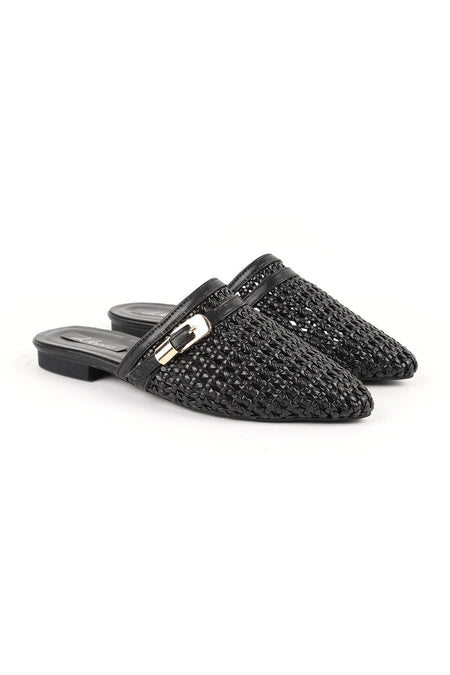 Women's Ballerinas Classic Slip-On Pointed Toe Knitted Buckle Casual L085.K691 - MALLTURK