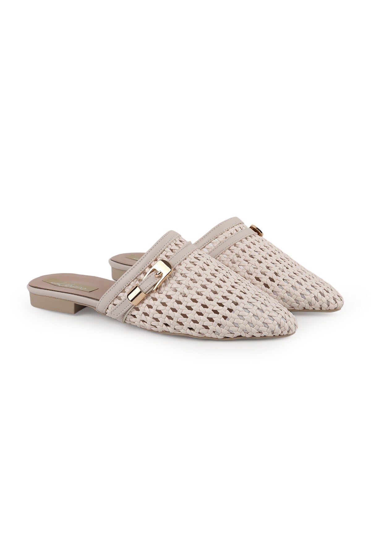 Women's Ballerinas Classic Slip-On Pointed Toe Knitted Buckle Casual L085.K691 - MALLTURK