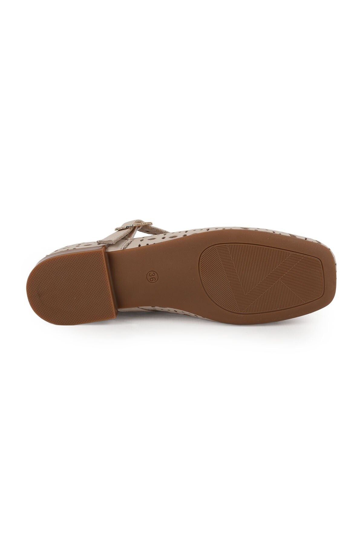 Women's Ballet Flats Laser Cut Perforated Antique Look Strappy Blunt Toe Stylish Comfortable Tpu Sole L081.25601 - MALLTURK