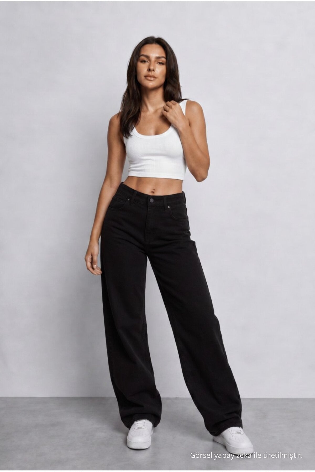 Women's Black High Waist Wide Leg Loose Stretchy Palazzo Pants - MALLTURK