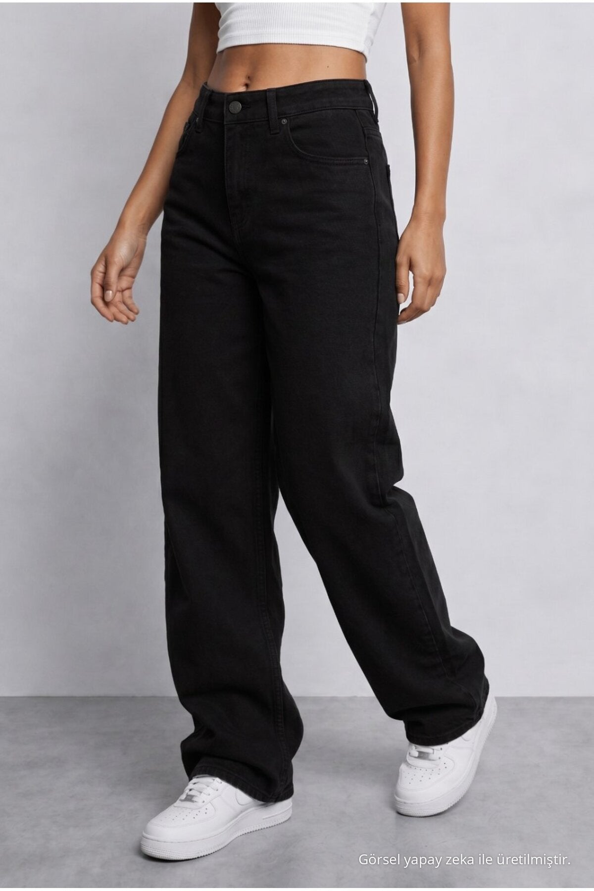 Women's Black High Waist Wide Leg Loose Stretchy Palazzo Pants - MALLTURK