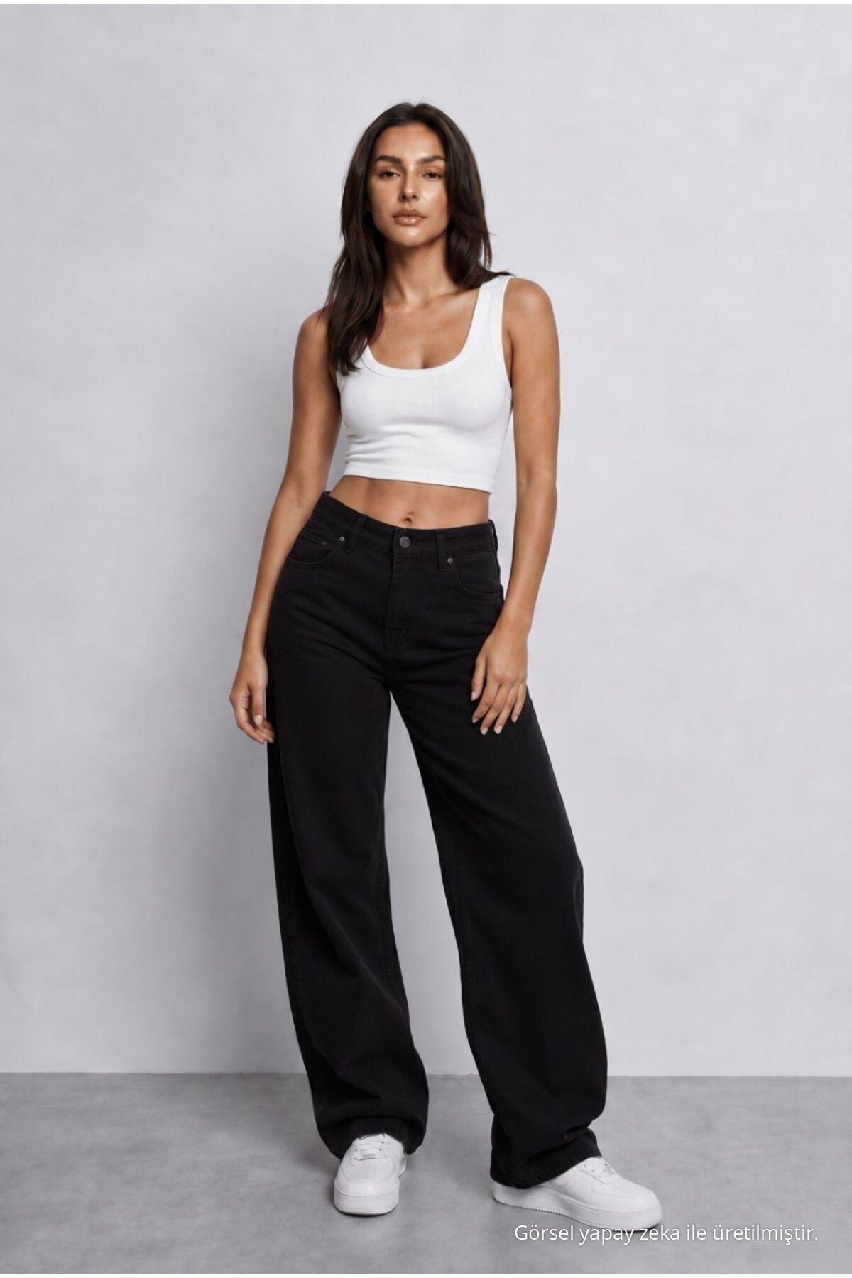 Women's Black High Waist Wide Leg Loose Stretchy Palazzo Pants - MALLTURK