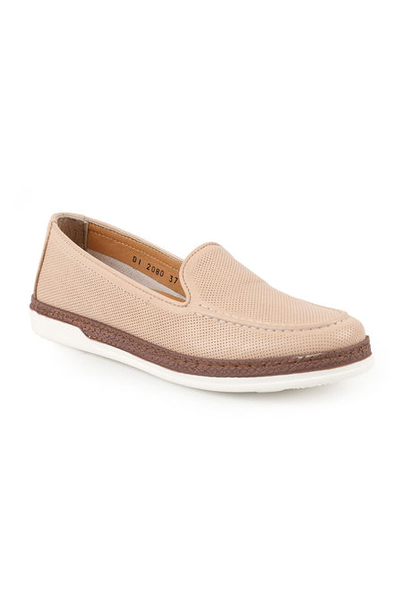 Women's Casual Jute Detailed Laser Cut Slip-On Orthopedic Comfort Mother's Shoes L10.2080 - MALLTURK