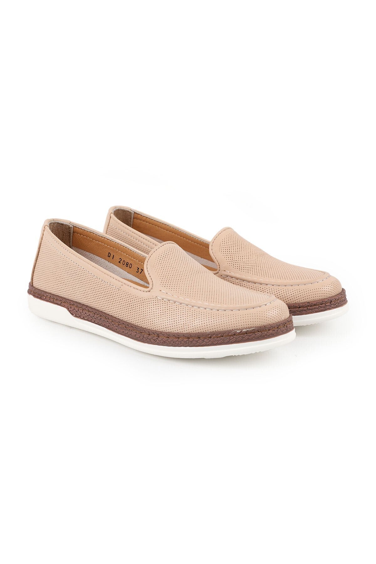 Women's Casual Jute Detailed Laser Cut Slip-On Orthopedic Comfort Mother's Shoes L10.2080 - MALLTURK