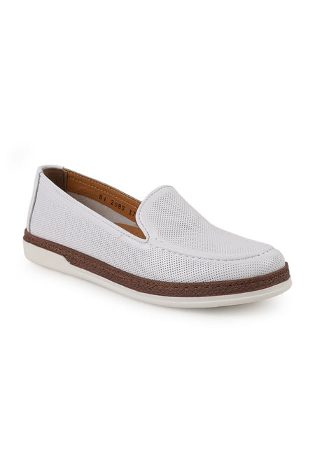 Women's Casual Jute Detailed Laser Cut Slip-On Orthopedic Comfort Mother's Shoes L10.2080 - MALLTURK