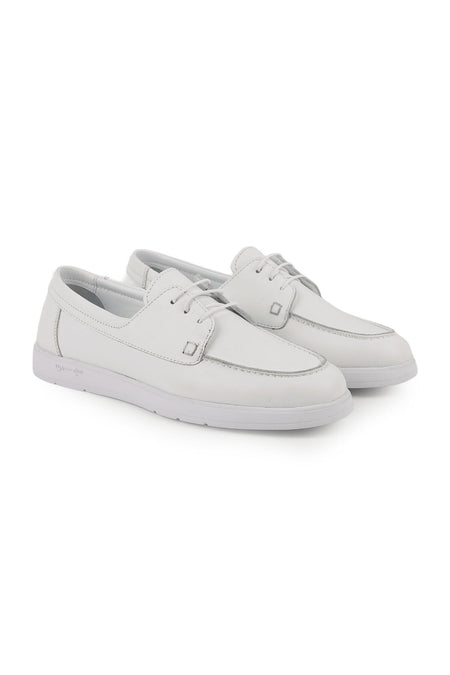 Women's Casual Shoes Moccasin Stitched Antique Look Lightweight Eva Sole Flexible Comfortable Lace-Up Lz5624 - MALLTURK