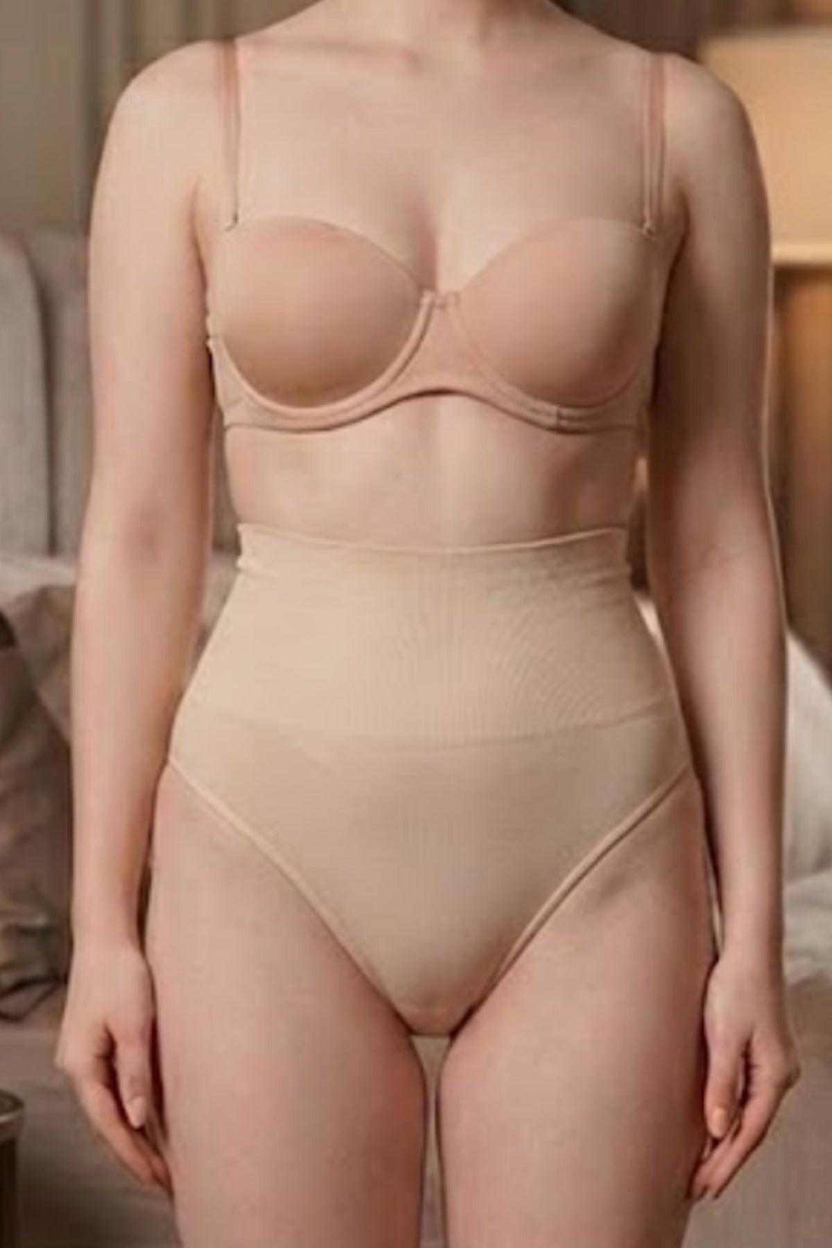 Women's Casual Stretchy Beige Panties - MALLTURK