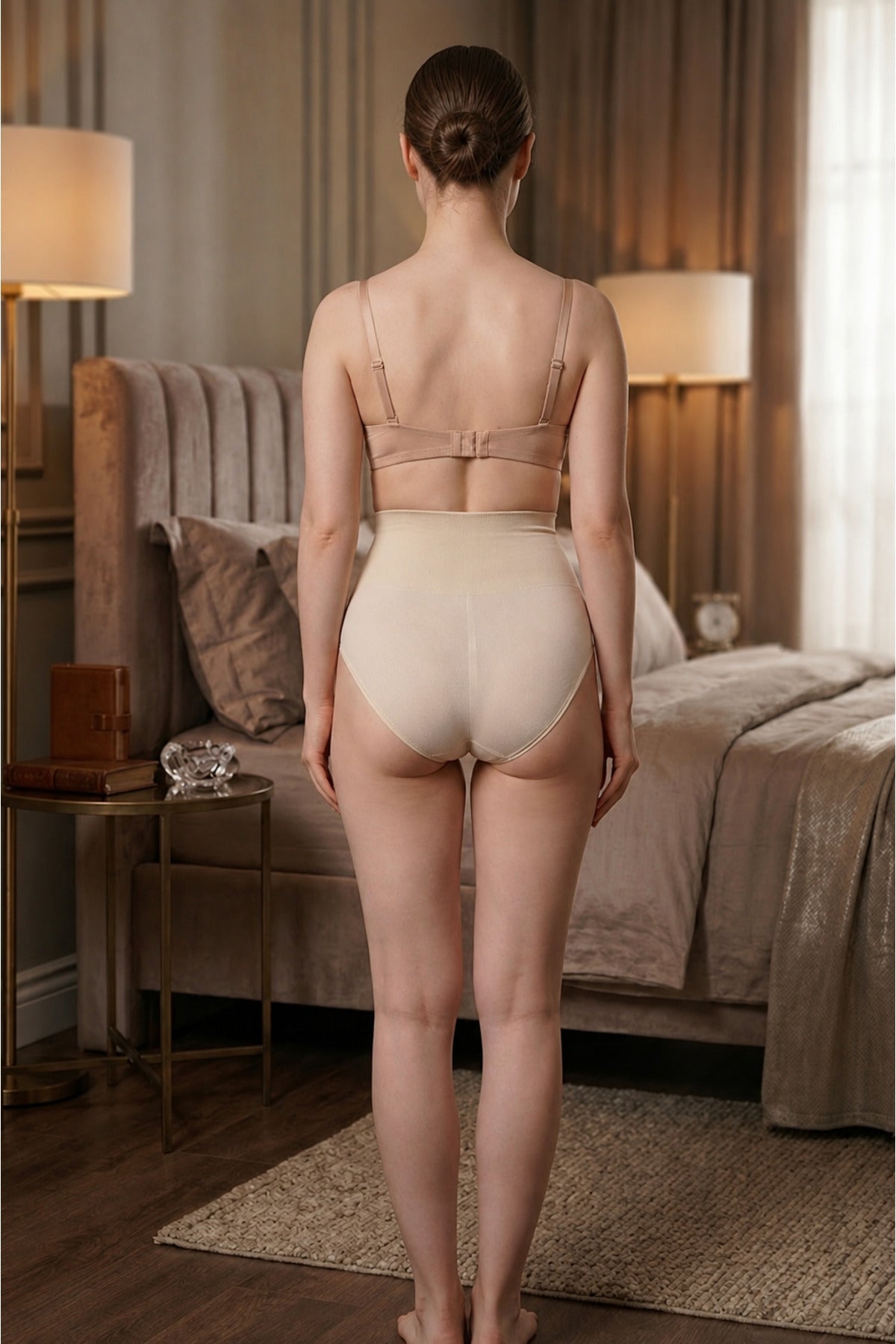Women's Casual Stretchy Beige Panties - MALLTURK