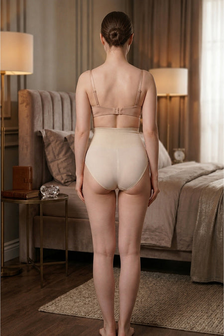 Women's Casual Stretchy Beige Panties - MALLTURK